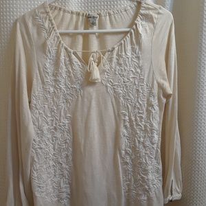 Lucky Brand long-sleeved bohemian blouse